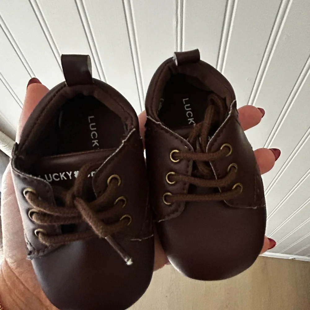 Lucky Brand Baby Infant Size 3 Chocolate Brown Crib Shoes